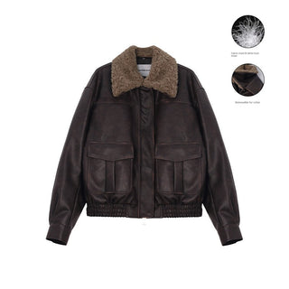 Coffee Leather Jacket
