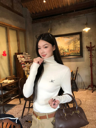 turtleneck knit sweater