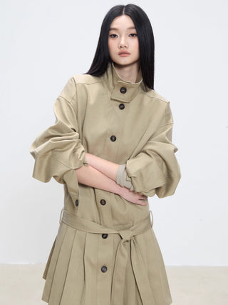 mid-length trench coat