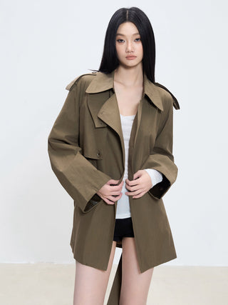 mid-length trench coat