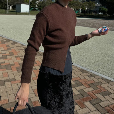 Half-zip knit