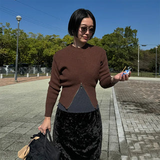 Half-zip knit