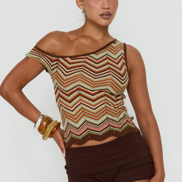 Aisling Off Shoulder Top Multi