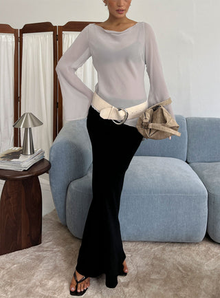 Jodie Maxi Skirt Black