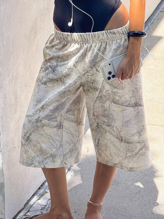 Sayllor Longline Sweatshorts Camo