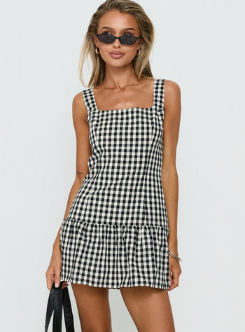Orivelle Tie Back Playsuit Black / White