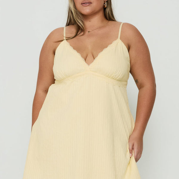 Lunya Mini Dress Lemon Curve