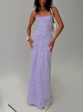 Celena Maxi Dress Lilac Burnout