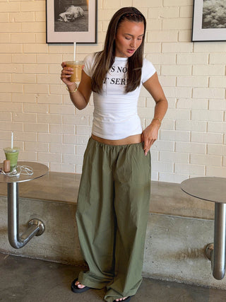 Lunea Concealed Waistband Pants Khaki Petite