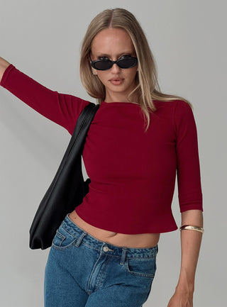 Elaia 34 Sleeve Top Red