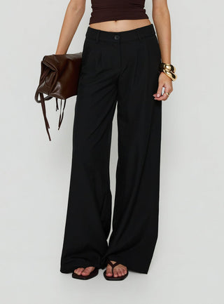 Archer Mid Rise Baggy Pants Black