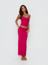 Jailon Ruched Maxi Skirt Guava