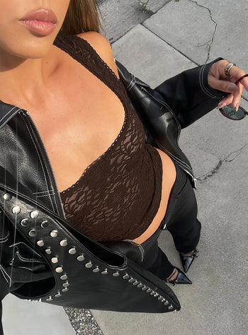 Bennington Lace Top Brown