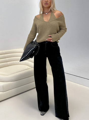 Darla Low Rise Straight Leg Jeans Washed Black