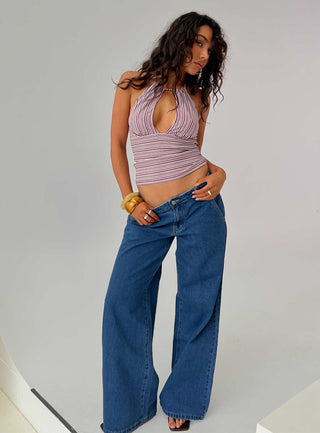 Polaris Mid Rise Straight Leg Jeans Mid Blue