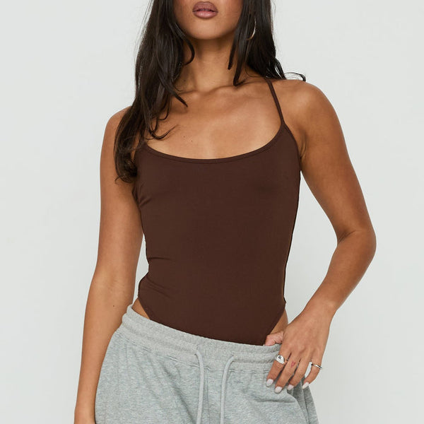 All Tied Up Bodysuit Brown