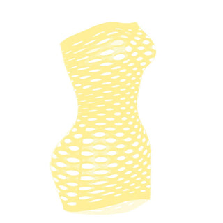 Hollow out net see through tube cut out mini dress