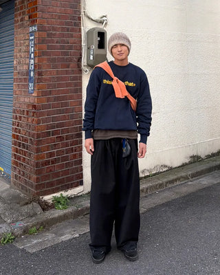 D-ring two-pleat wide-leg pants