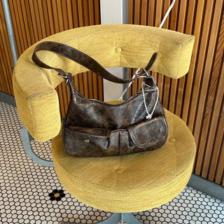 Double pocket leather bag