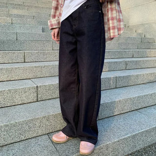 Wide-leg denim pants