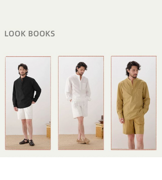 [CULTUM] Cotton Stand Collar Shirt/Shorts