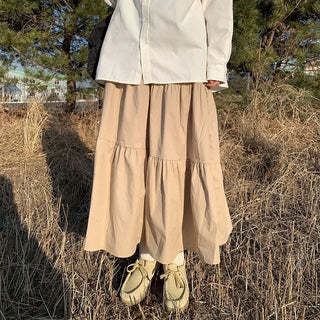 Tiered long skirt