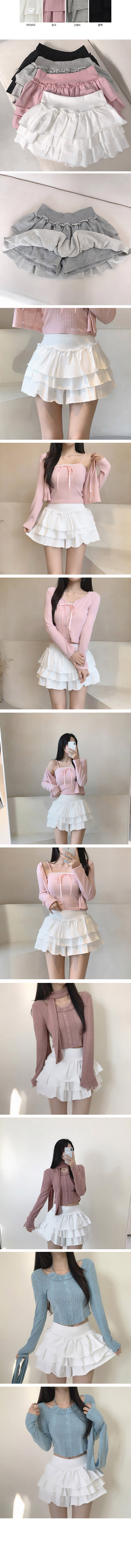 Tiered mini skirt