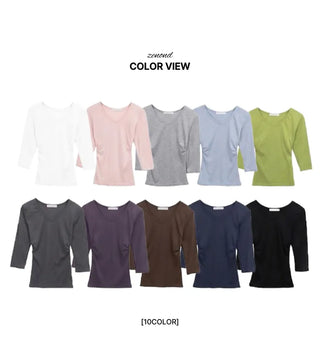 (10 colors) V-neck T-shirt