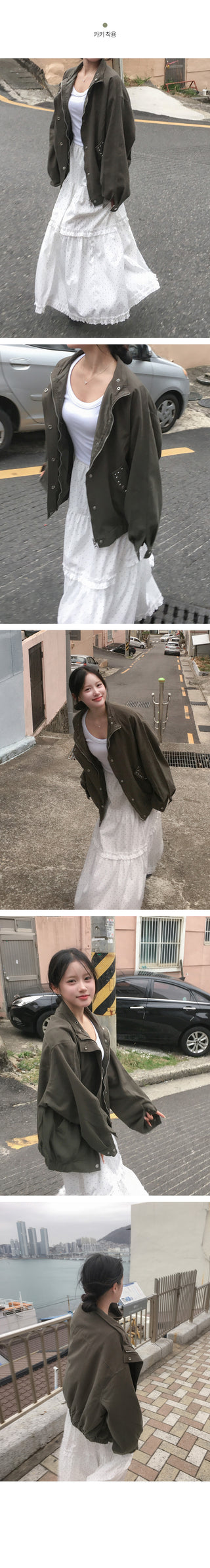 Oversized long-sleeved jacket
