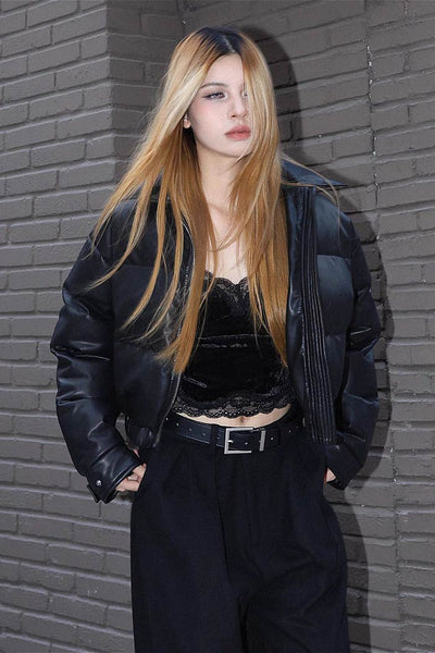 Retro Loose PU cotton Jacket