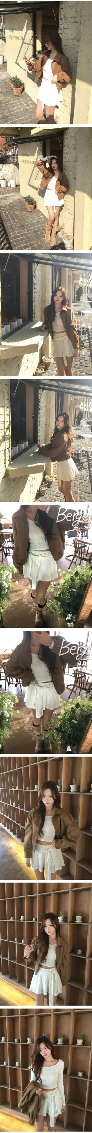 Suede long-sleeve jacket