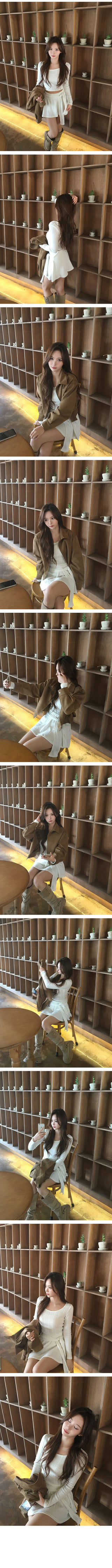 Suede long-sleeve jacket