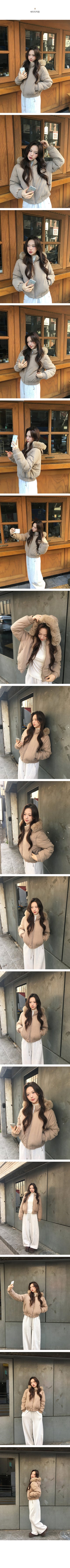 Corduroy Fur Down Parka