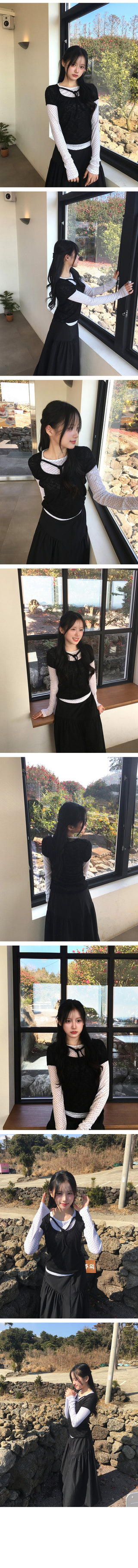 Flared long skirt