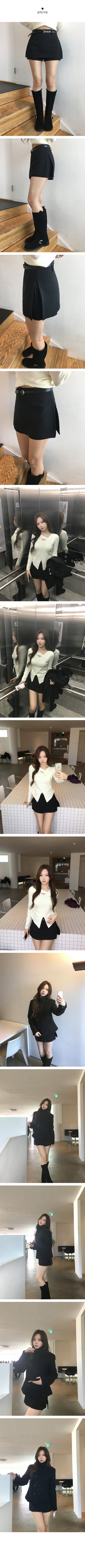 Belted mini skirt panties