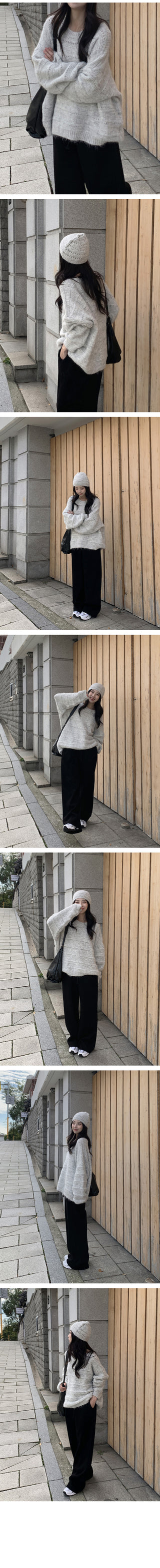 (Set) Wool Beanie & Knit Set