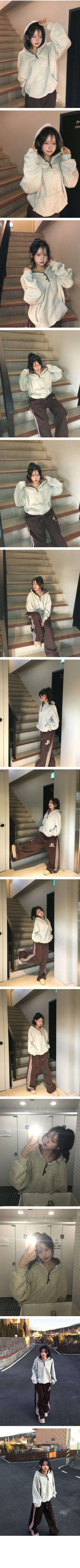 Two-tone fleece hoodie