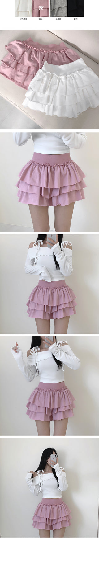 Tiered mini skirt