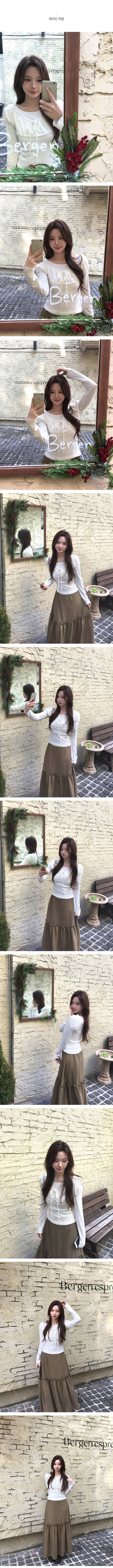 Layered Ribbon Long Sleeve T-Shirt