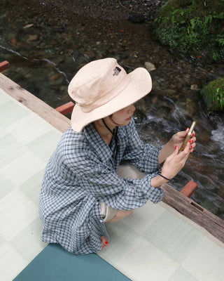 Checked loose-fit shirt