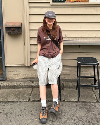 Checked cargo shorts