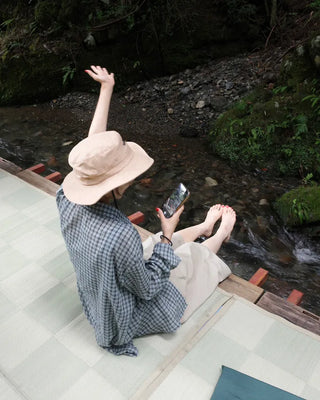 Checked loose-fit shirt