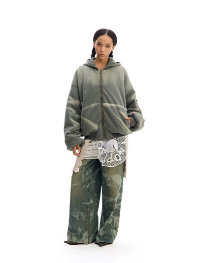 CONP Wrinkled Wash Padded Hood Jacket