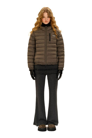 [Moromoro2] Lace Trim Hooded Down Jacket /  Vest