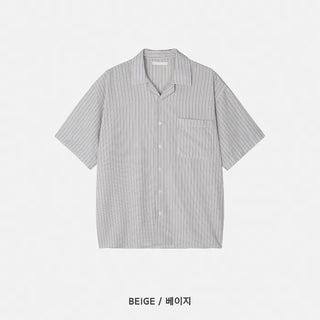 Striped short-sleeved shirt