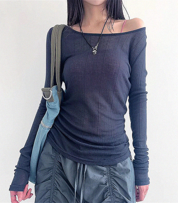 retro backless knitted top