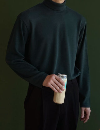 Just long turtleneck knit tee (soft fabric)