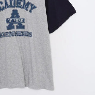 (Unisex) Raglan Sleeve Printed T-Shirt