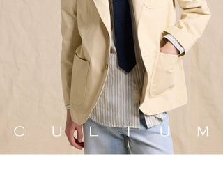 [CULTUM] Cotton Twill Sack Blazer