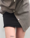 Flower lace hem mini skirt